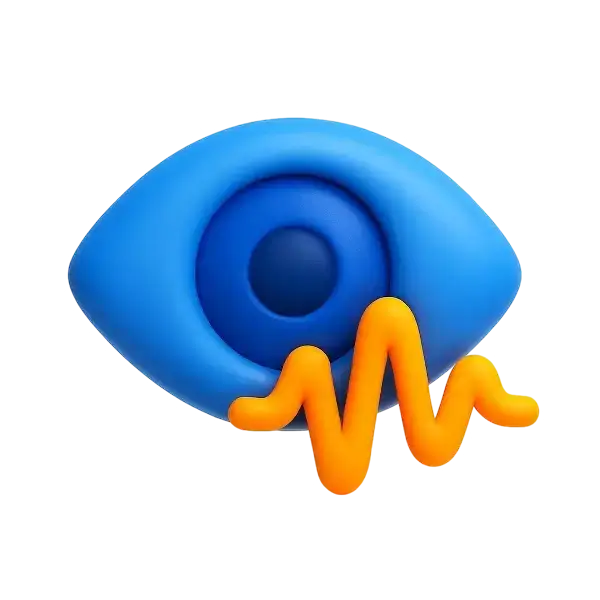 Gerçek zamanlı görünürlük ikonu – Eye + waveform